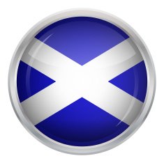 Glossy Button - Flag of Scotland N3