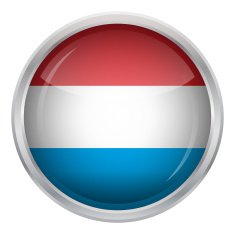 Glossy Button - Flag of Luxembourg N3
