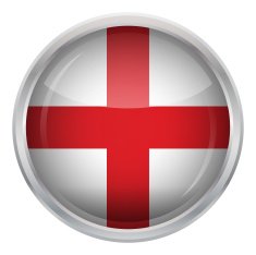 Glossy Button - Flag of England N3