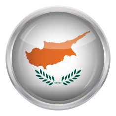 Glossy Button - Flag of Cyprus N3