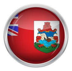 Glossy Button - Flag of Bermuda N3