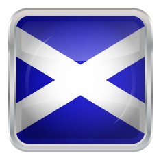 Glossy Button - Flag of Scotland N4