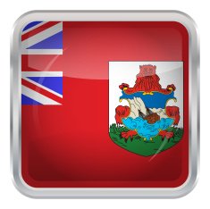 Glossy Button - Flag of Bermuda N4