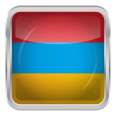 Glossy Button - Flag of Armenia N3