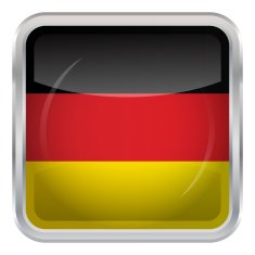 Glossy Button - Flag of Germany N3