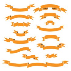 Vintage ribbon banners set N51