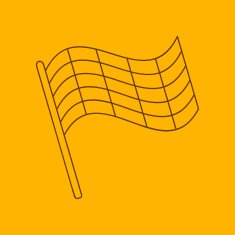 Flag line icon