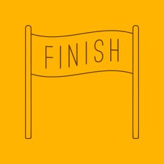Finish banner line icon