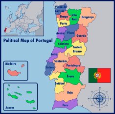 Political Map of Portugal free image download