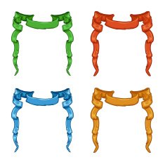 Heraldic colored ribbons