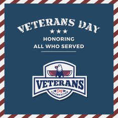 Veterans Day Background and Emblem Logo