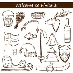 Finland hand drawn icons N2