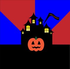 Cover pumpkin red blue projector