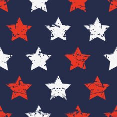 Hand drawn vector seamless pattern with stars