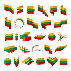biggest collection of vector flags Lithuania N2