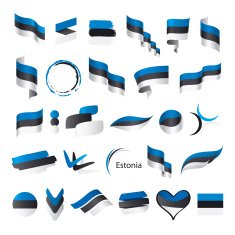 biggest collection of vector flags Estonia N2