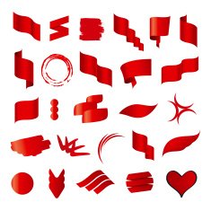 Biggest collection of vector red flags