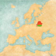 Map of Europe - Belarus (Vintage Series)