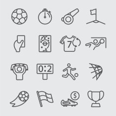 Soccer line icon