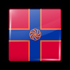 Flag of Armenia Glass Icon Square Shape N2