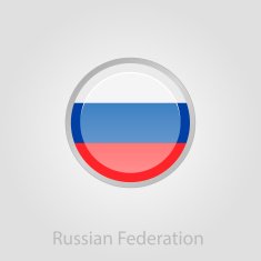 Russian flag button vector illustration N3