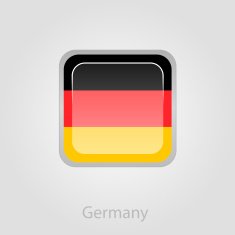 Germany flag button vector illustration