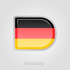 Germany flag button vector illustration N4