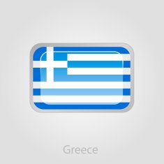 Greece flag button vector illustration N2