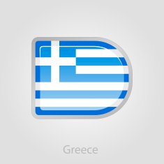 Greece flag button vector illustration N4