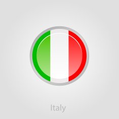 Italy flag button vector illustration N3