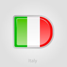 Italy flag button vector illustration N4