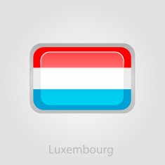 Luxembourg flag button vector illustration N2