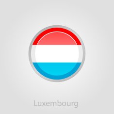 Luxembourg flag button vector illustration N3