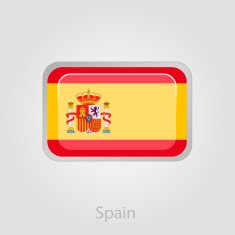 Spanish flag button vector illustration N2