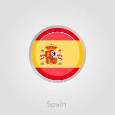 Spanish flag button vector illustration N3