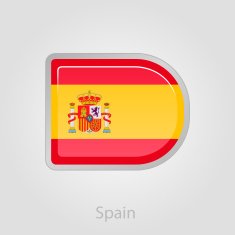 Spanish flag button vector illustration N4