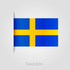 Sweden flag vector illustration