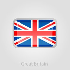 United Kingdom flag button vector illustration N2