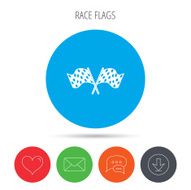 Crosswise racing flags icon Finishing symbol N2