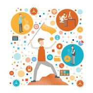 Goal business concept design clean vector N2