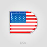 United States of America flag button
