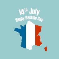 14th July Happy Bastille Day background