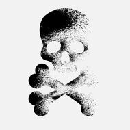 Skull with blots