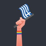 Greece flag &amp; Sexuality symbol illustration