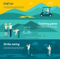 Golf Flat Banner Set N2