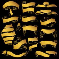 Royal Vintage ribbon banners Gold set