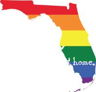 Florida home gay pride vector state sign