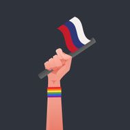 Russia flag &amp; Sexuality symbol