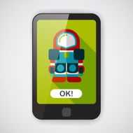 Space Astronaut flat icon with long shadow eps10 N17