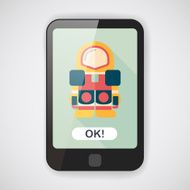 Space Astronaut flat icon with long shadow eps10 N20